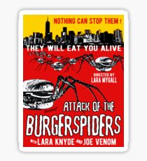 Attack of the burgerspiders Sticker
