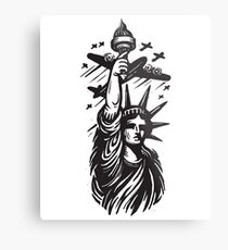WW2 Vintage Statue of Liberty Flyby Metal Print