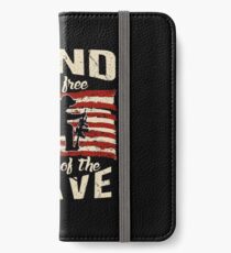 Distressed Land of the Free Veterans iPhone Wallet/Case/Skin