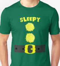 Sleepy Snow White 7 Zwerge Bashful Sneezy Dopey Glücklich Mürrisch Doc Slim Fit T-Shirt