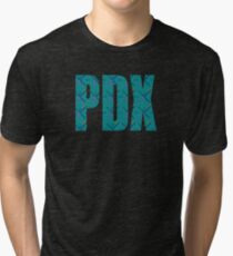 PDX Portland Airport Carpet Oregon Tri-blend T-Shirt