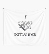 I LOVE OUTLANDER BLACK Wall Tapestry