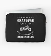 Some Grandpas Play Bingo Real Grandpas Ride Motorcycles - Cool Motorcycle Graphic Laptop Sleeve