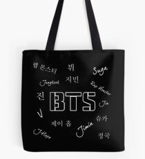 BTS-Gruppe (Schwarz) Tote Bag