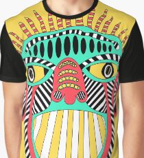 Monkey Shaman Style - Nature - Colorful - Retro - Yellow Graphic T-Shirt