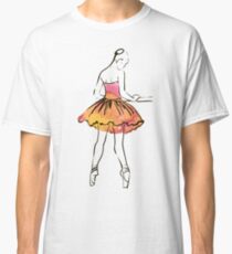 ballerina figure, watercolor illustration Classic T-Shirt
