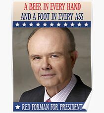 Póster Forman rojo para presidente