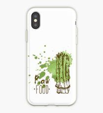 hand drawn vintage illustration of asparagus iPhone Case