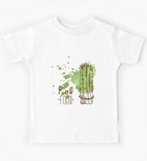 hand drawn vintage illustration of asparagus Kids Tee