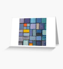 blue tiles Greeting Card