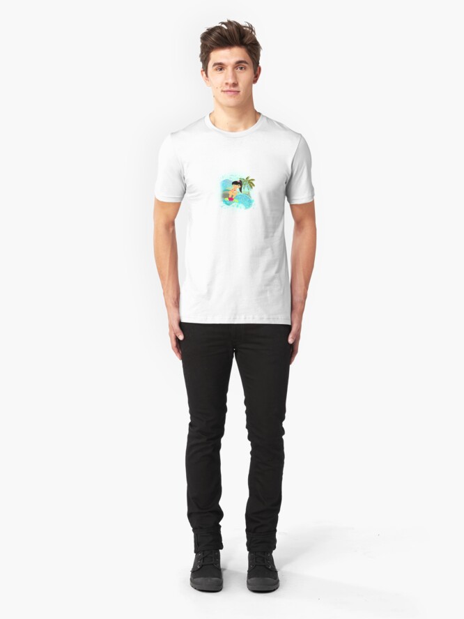 Alternate view of TropoGirl - In the Blue Wave Slim Fit T-Shirt