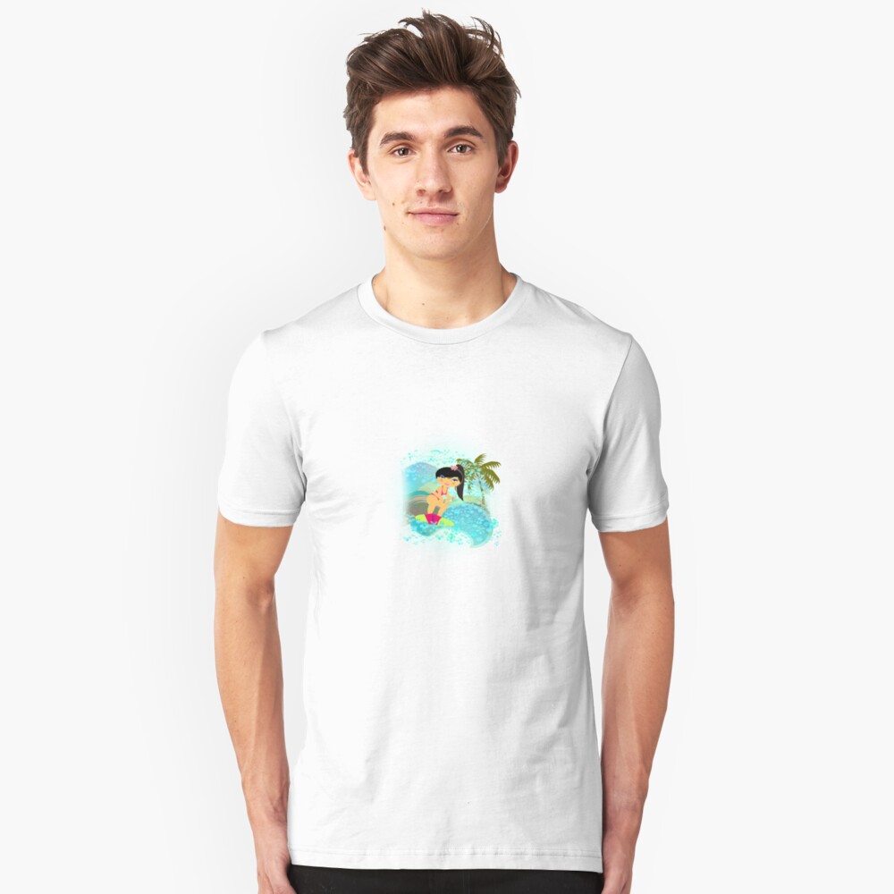 TropoGirl - In the Blue Wave Slim Fit T-Shirt