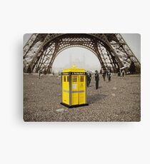 The Yellow Booth at Eiffel Tour! Canvas Print