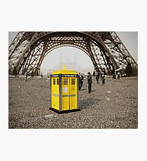 The Yellow Booth at Eiffel Tour! Photographic Print