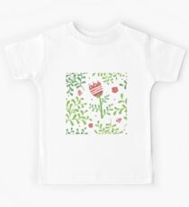 Elegance Seamless pattern with flowers, vector floral illustration in vintage style Kids Tee