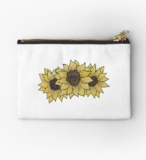 Three Sunflowers Zipper Pouch