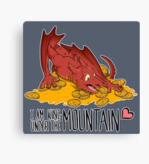 Cute under the mountain Canvas Print