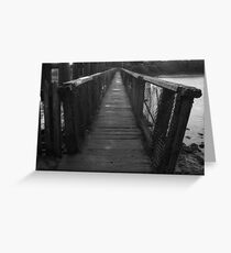 Wooden Footbridge At Laytown Greeting Card