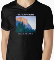 El Capitan - Yosemite Valley, Yosemite National Park, California Men's V-Neck T-Shirt
