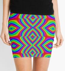#abstract, #pattern, #green, #colorful, #illustration, #wallpaper, #seamless, #design, #blue, #psychedelic, #art, #graphic, #fractal, #red, #texture Mini Skirt