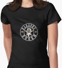 Karaoke Queen Party Music Lover Singer Song Diva Women's Fitted T-Shirt