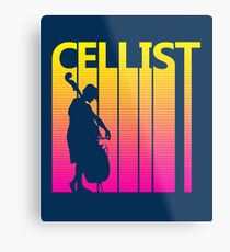 Retro 1980s Cello Metal Print