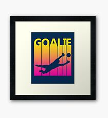 Retro 1980s Soccer Goalie Framed Print