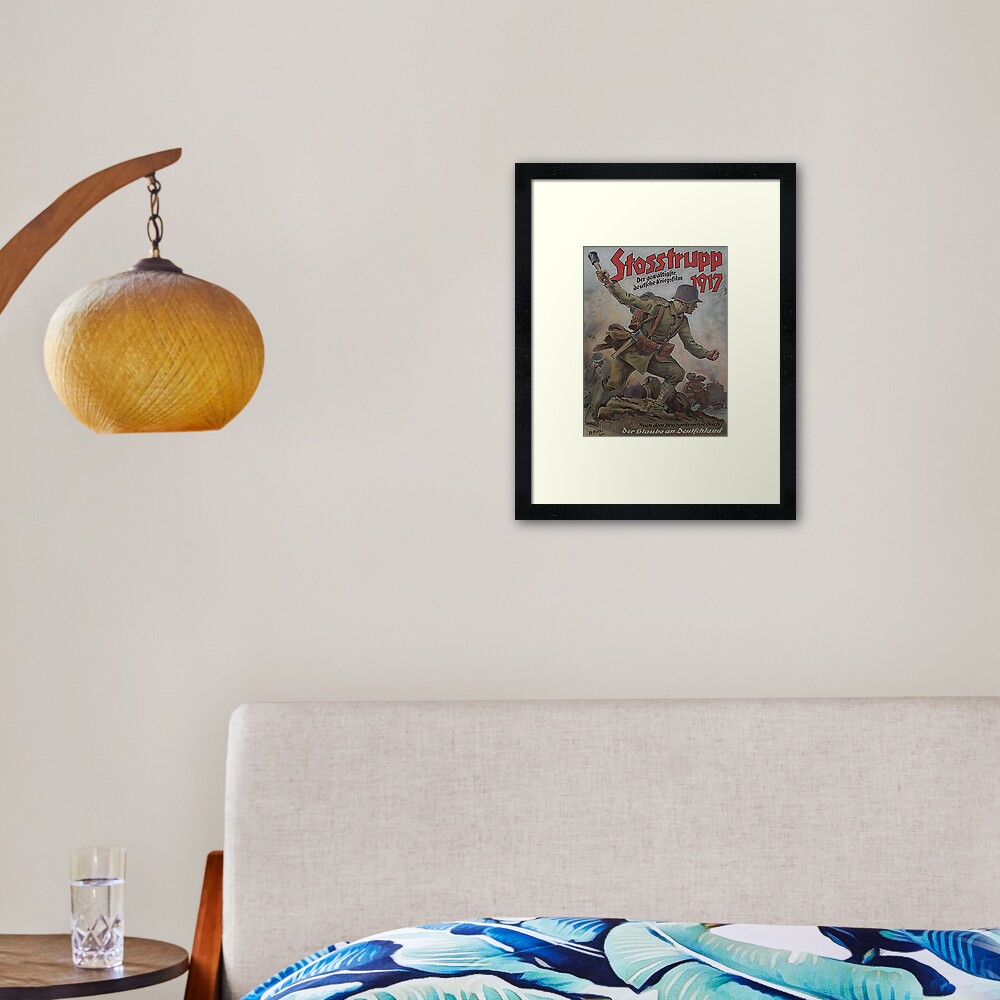 Stosstrupp 1917..vintage WWI German movie poster Framed Art Print
