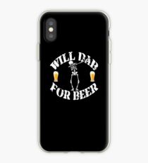 Funny Halloween Skeleton Will Dab For Beer. Beer Lover Gift iPhone Case