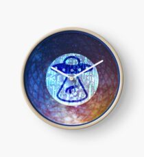 UFO Alien Abuduction Graphic Clock