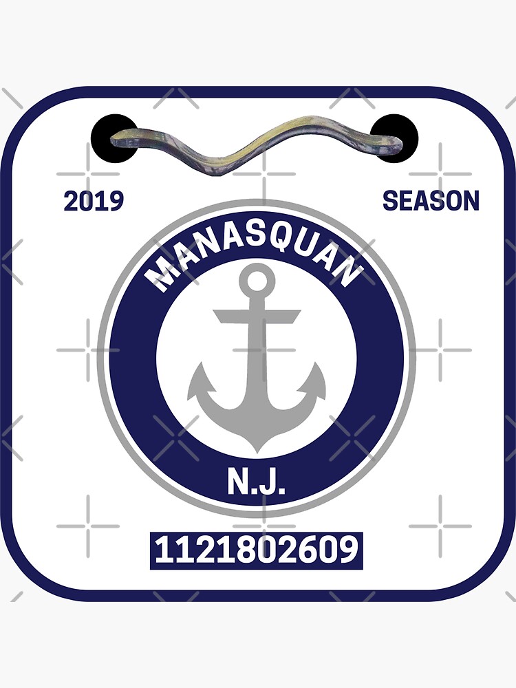"Manasquan Beach Badge" Sticker by fearcity Redbubble