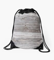 Gray Wood Drawstring Bag