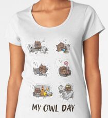 Owl day. Owl art Women's Premium T-Shirt