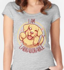I am Labradorable - Golden Labrador Fitted Scoop T-Shirt