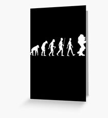 Evolution of Machine (White Version) Greeting Card