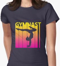 Retro 1980s Gymnast Women's Fitted T-Shirt