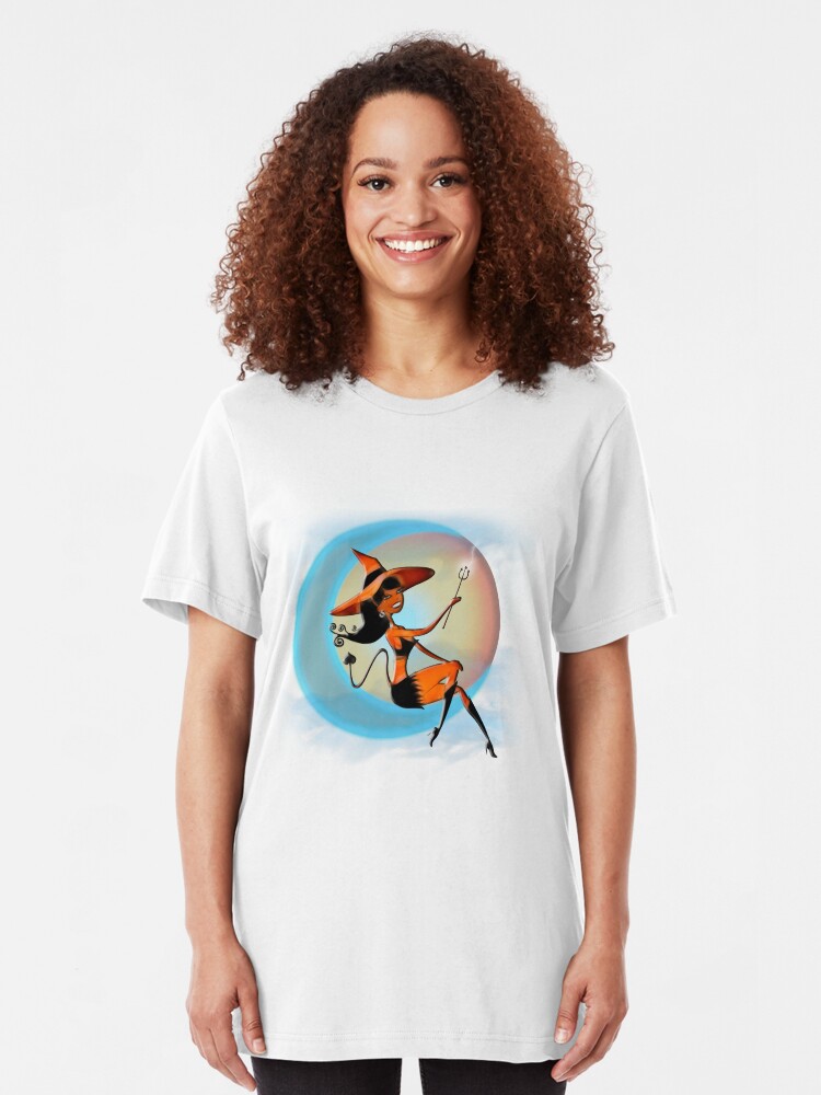 Alternate view of Devil Girl - Halloween 5 Slim Fit T-Shirt