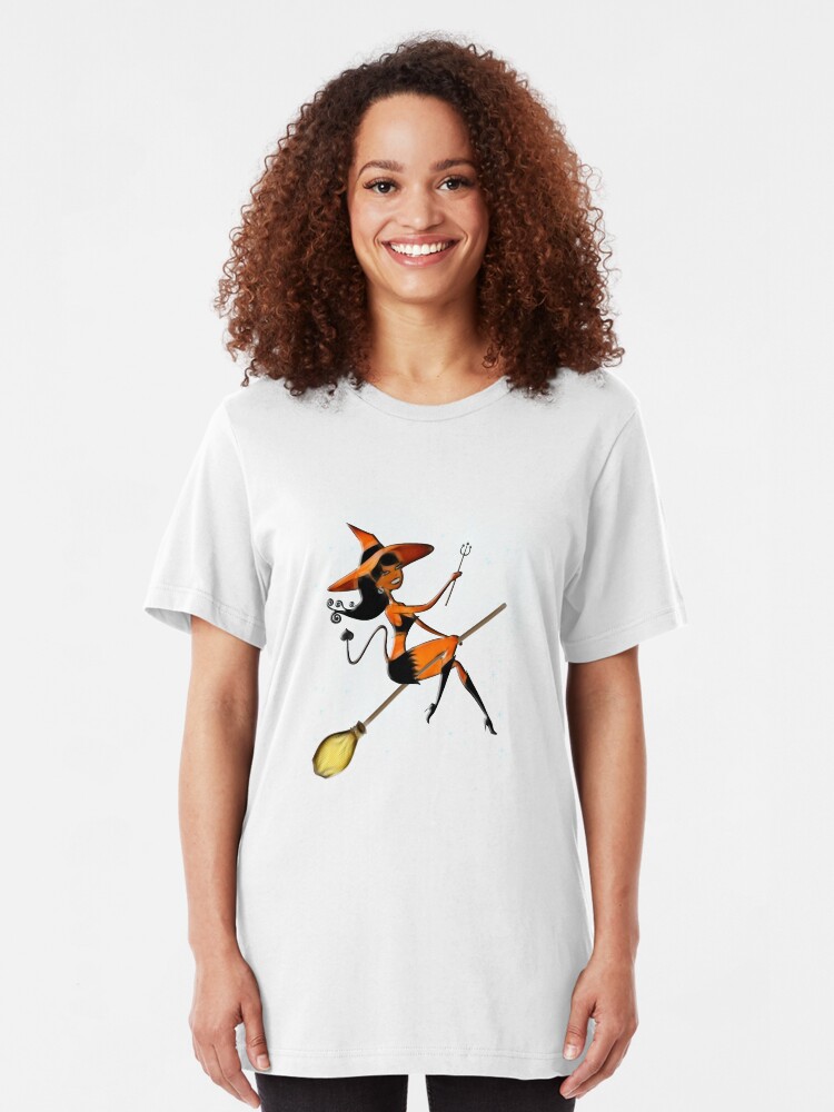 Alternate view of Devil Girl - Halloween 2 Slim Fit T-Shirt