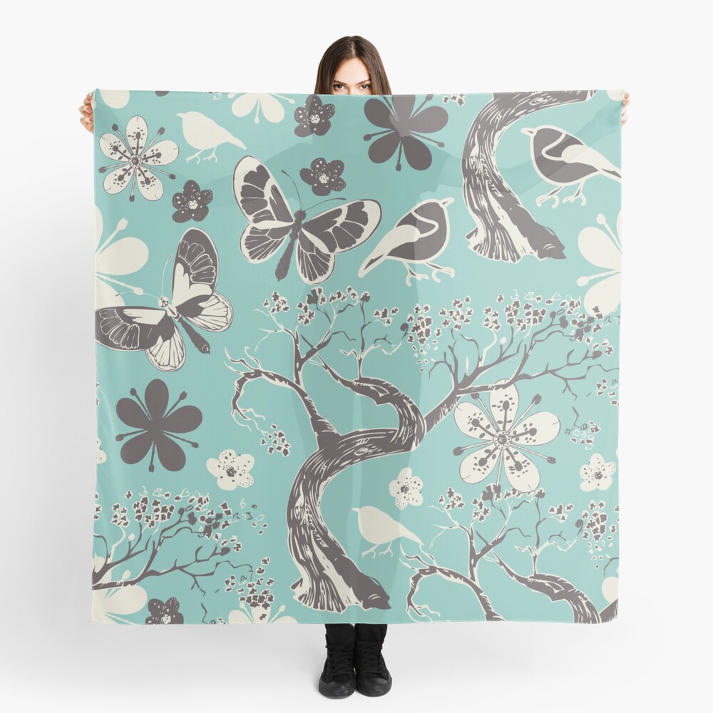 Cherry Tree Elegante Art Scarf