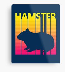 Retro 1980s Hamster Metal Print