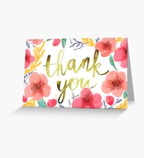 floral thank you card Greeting Card