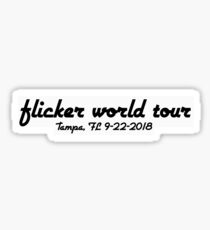 Flicker World Tour w/custom show date - Tampa Sticker