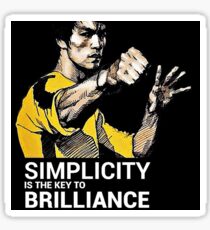 Simplicity is the key to Brilliance Bruce Lee Quote Sticker