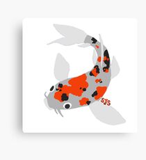 Koi Fish Illustration Canvas Print