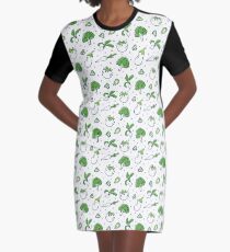 Organic Vegetables for Vegetarians, Vegans, Health Food Lovers Graphic T-Shirt Dress
