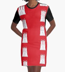 Flag of Hamburg Germany Graphic T-Shirt Dress