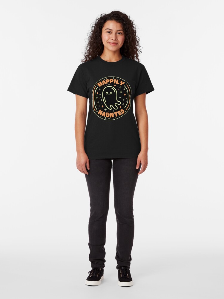 Alternate view of Happily Haunted Classic T-Shirt
