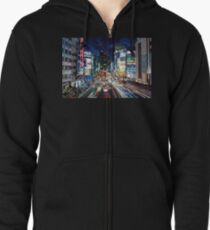 Tokyo traffic Zipped Hoodie