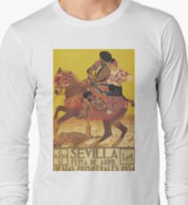 Seville Spain Vintage Travel Poster Long Sleeve T-Shirt