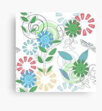 Floral With Dragonfly 0021 Canvas Print